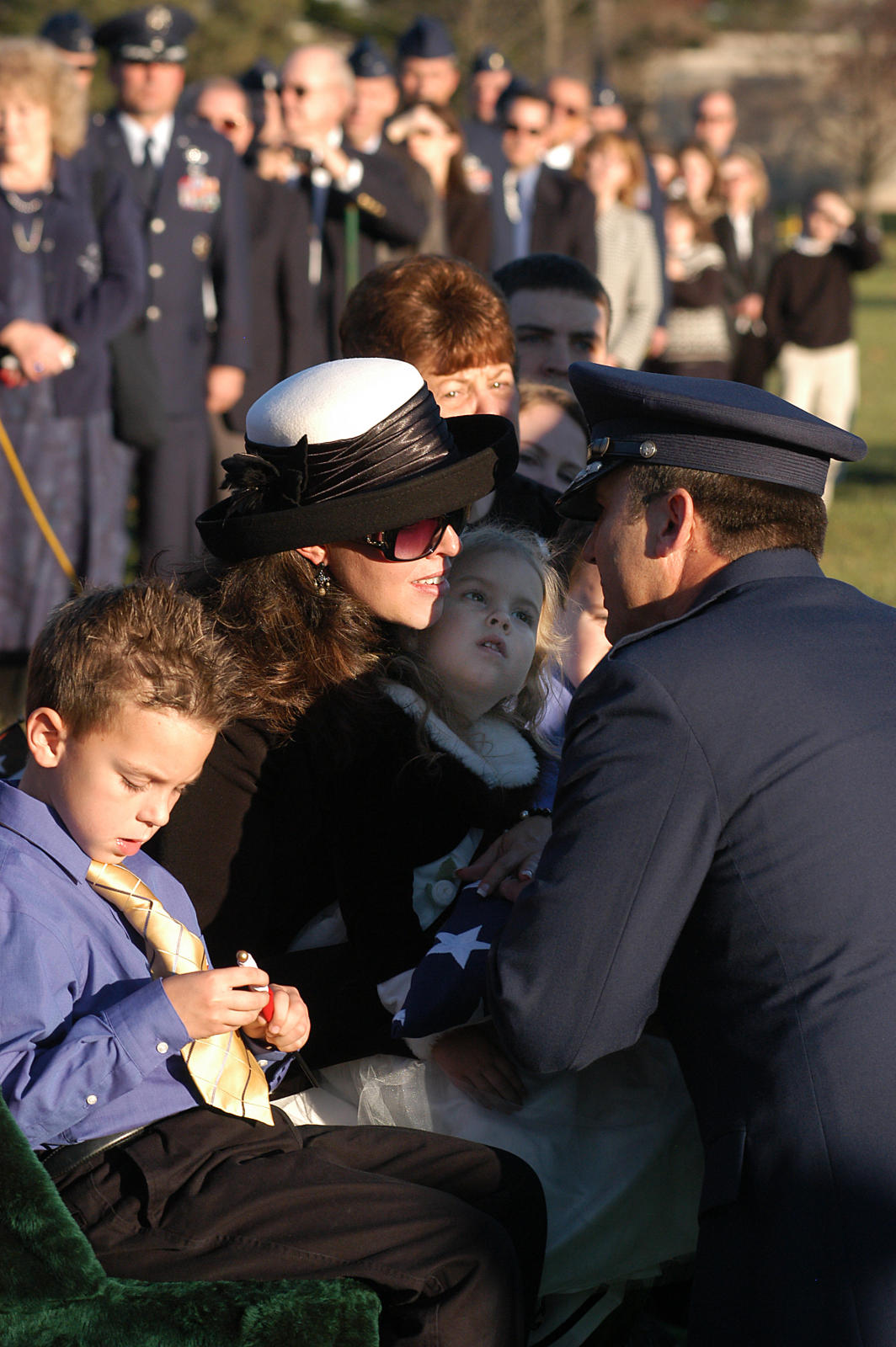 Mom Receiving Flag Funeral Arlington National Cemetery